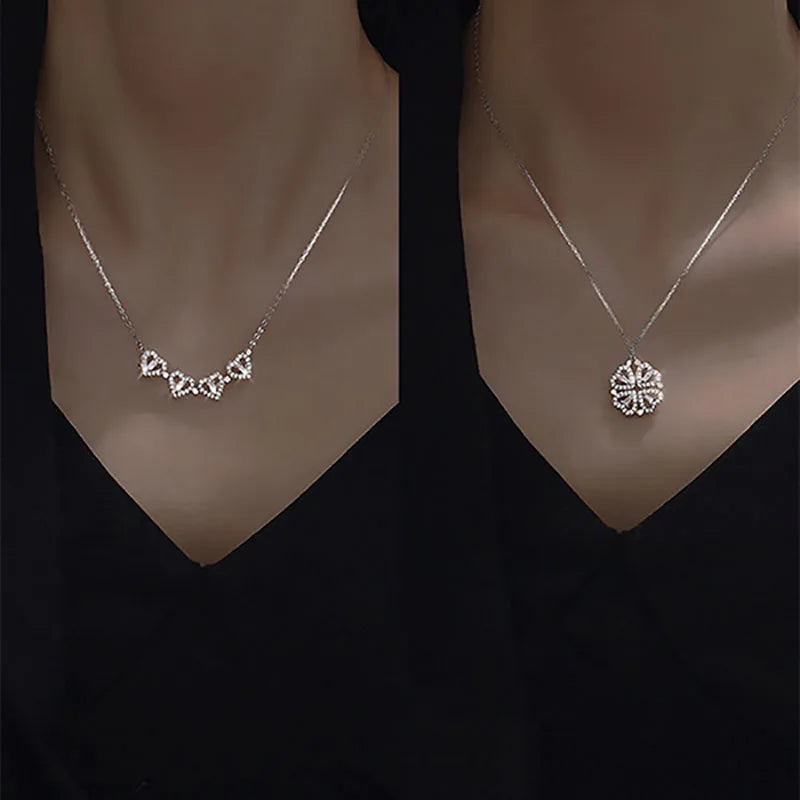 Women’s Heart Magnetic Pendant Necklace