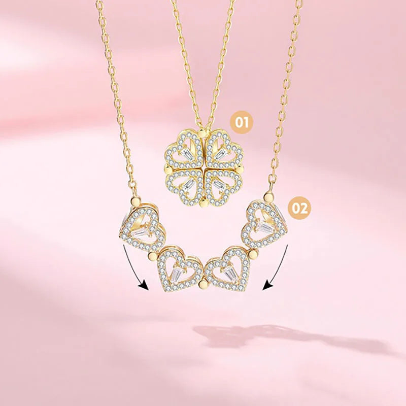 Women’s Heart Magnetic Pendant Necklace