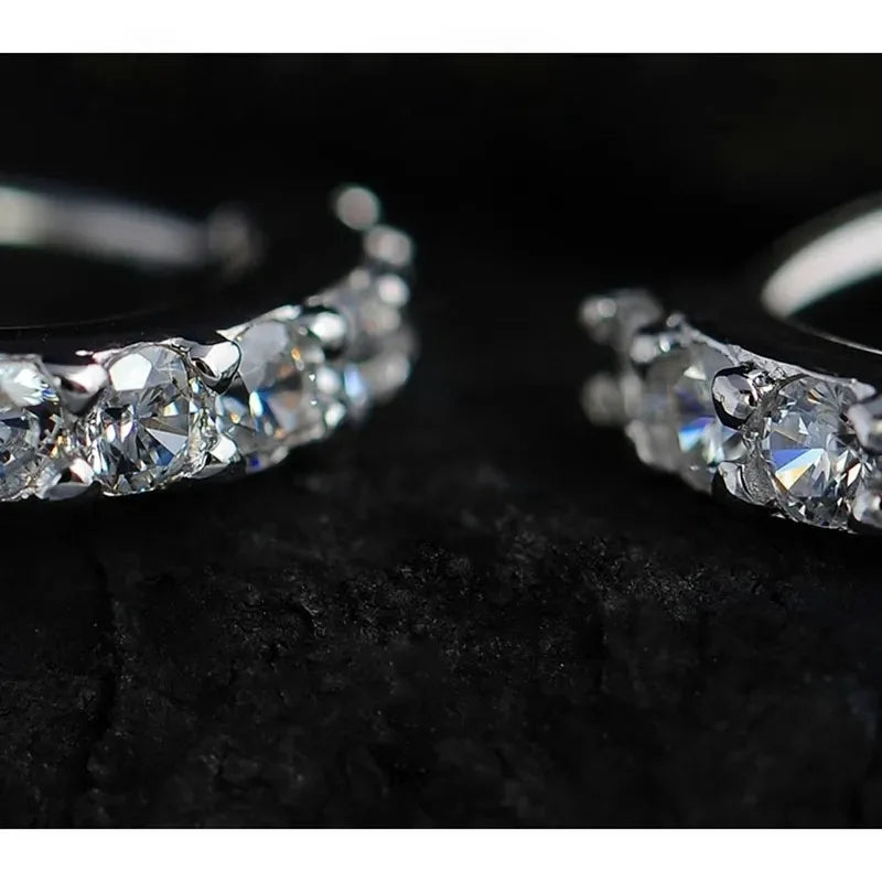 Dainty Crystal Hoop Earrings – Mini Huggie Zirconia Hoops