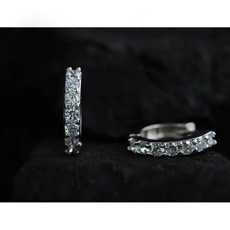 Dainty Crystal Hoop Earrings – Mini Huggie Zirconia Hoops