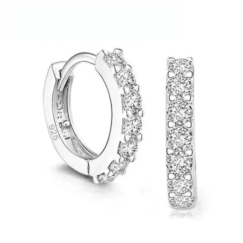 Dainty Crystal Hoop Earrings – Mini Huggie Zirconia Hoops