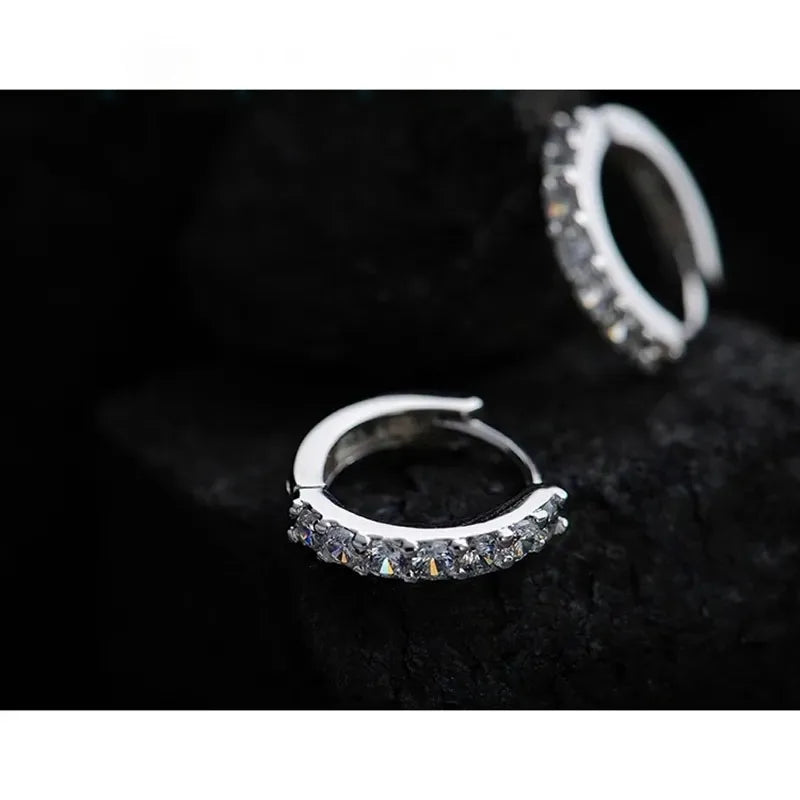 Dainty Crystal Hoop Earrings – Mini Huggie Zirconia Hoops