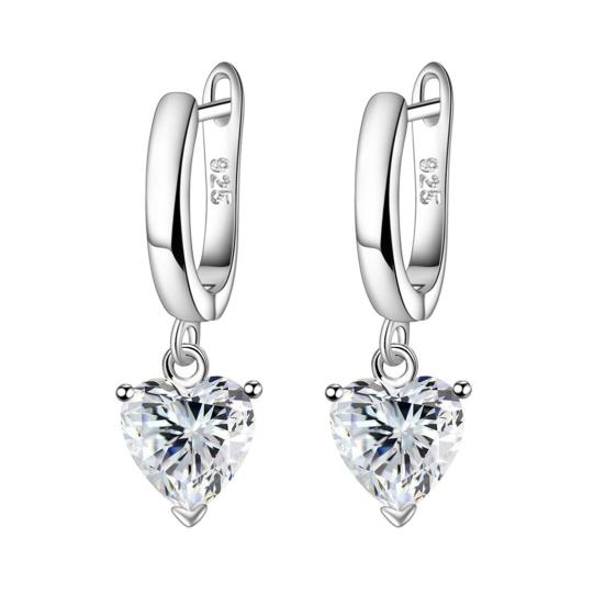 Birthstone Heart Set – Necklace & Earrings in 925 Sterling Silver
